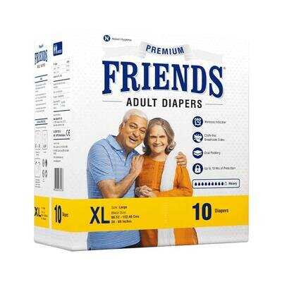 Підгузки для дорослих Friends PREMIUM денні, розмір XL, 10 штук