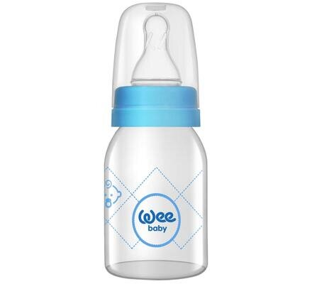 Пляшечка для годування Wee Baby Classic скляна, силіконова соска №1, 125 мл