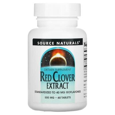 Червона конюшина Source Naturals Red Clover Extract 500 мг, 60 таблеток