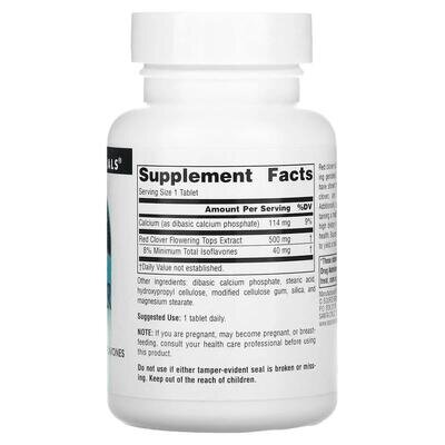 Червона конюшина Source Naturals Red Clover Extract 500 мг, 60 таблеток