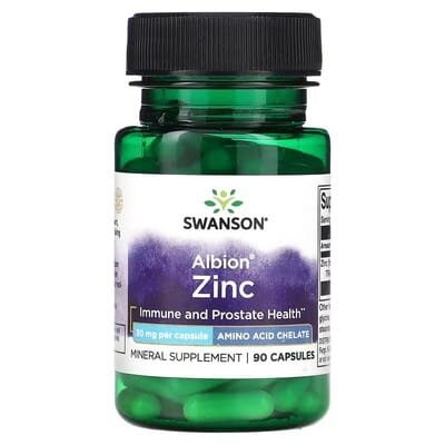 Цинк Swanson Zinc капсули по 30 мг №90