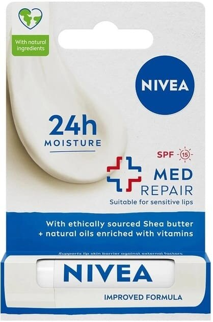 Бальзам для губ Nivea Med Repair SPF15, 4.8 г