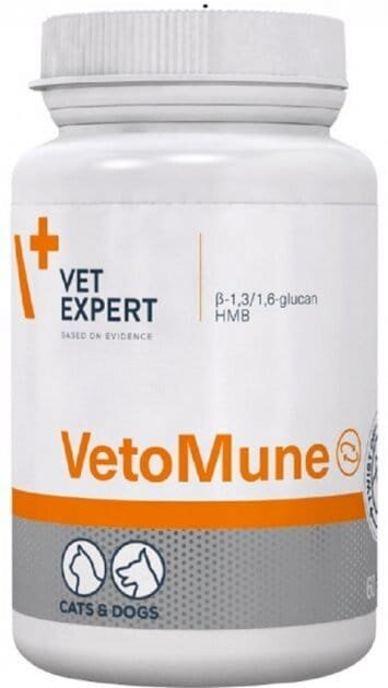 Препарат для підтримки імунітету у котів та собак VetExpert VetoMune, 60 капсул