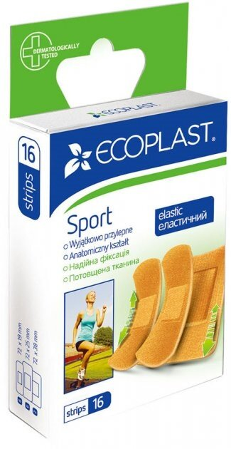 Набір пластирів медичних Ecoplast Sport на тканинній основі, 16 штук