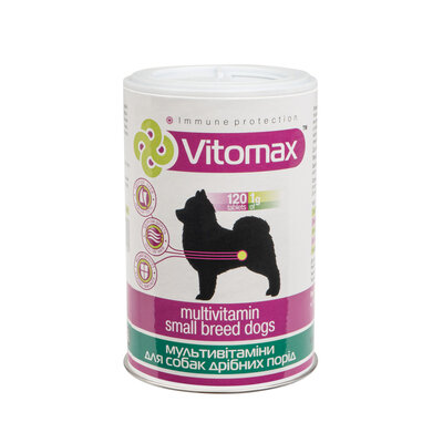 Вітаміни Vitomax для собак дрібних порід, 120 таблеток
