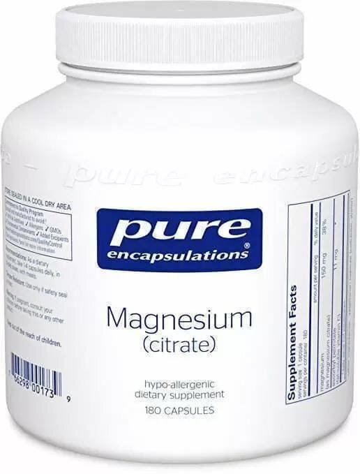 Магній цитрат Pure Encapsulations Magnesium citrate 150 мг, 180 капсул
