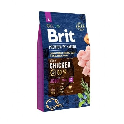 Корм сухий Brit Premium Junior S для цуценят і молодих собак дрібних порід зі смаком курки, 3 кг