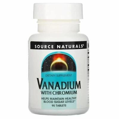 Ванадій та хром Source Naturals Vanadium with Chromium, 90 таблеток