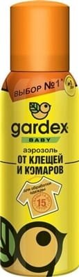 Аерозоль на дитячий одяг Gardex Baby від комарів і кліщів 100 мл