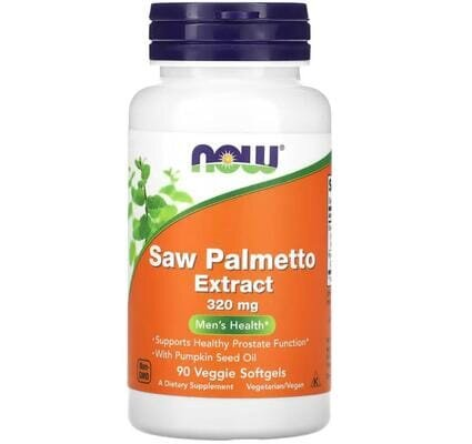 Со Пальметто екстракт NOW Saw Palmetto Extract 320 мг вег. м'які капсули №90