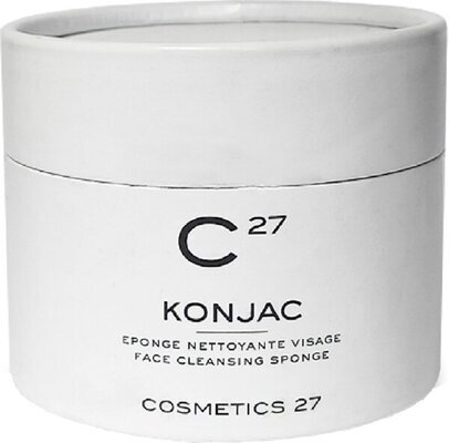 Губка-ексфоліатор для обличчя Cosmetics 27 Konjac натуральна очищуюча, 1 шт