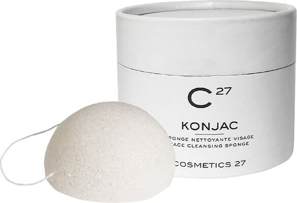 Губка-ексфоліатор для обличчя Cosmetics 27 Konjac натуральна очищуюча, 1 шт