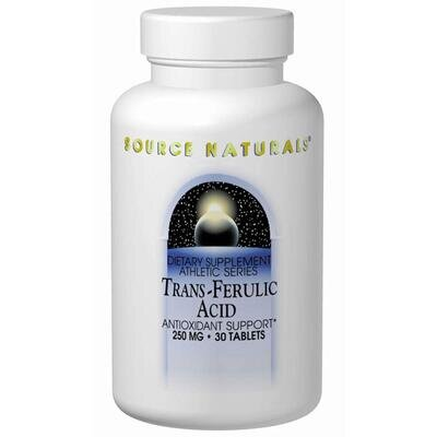 Транс-ферулова кислота Source Naturals Trans-Ferulic Acid 250 мг, 30 таблеток