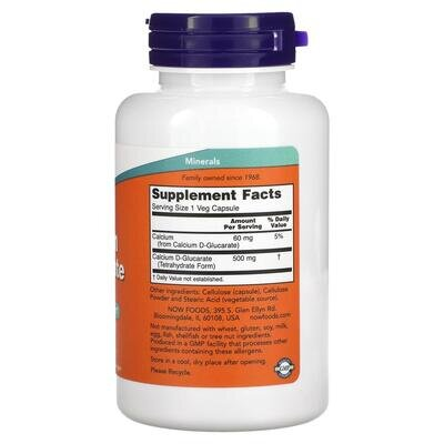 Кальцію Д-глюкарат NOW Calcium D-Glucarate 500 мг вег. капсули №90