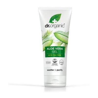 Гель для тіла Dr. Organic з алое вера та екстрактом чайного дерева заспокійливий та очищаючий, 200 мл