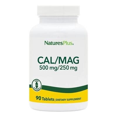 Кальцій та магній Nature's Plus Cal/Mag, 500 мг/250 мг, 90 таблеток