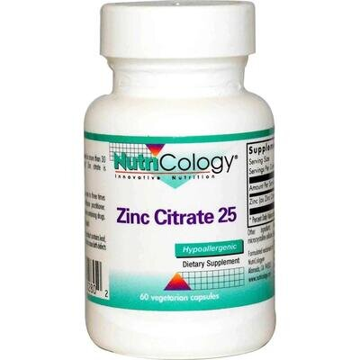 Цинк цитрат Nutricology Zinc Citrate капсули по 25 мг №60
