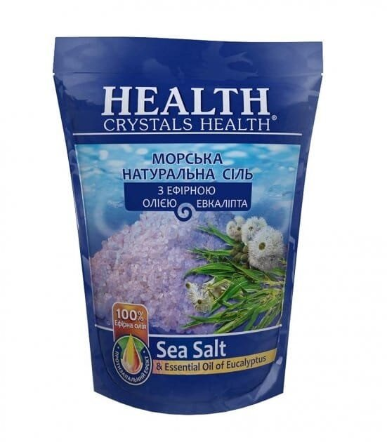 Сіль морська для ванн Crystals Health натуральна Евкаліпт, 500 г