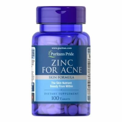 Цинк від акне Puritan's Pride Zinc for Acne, 100 таблеток