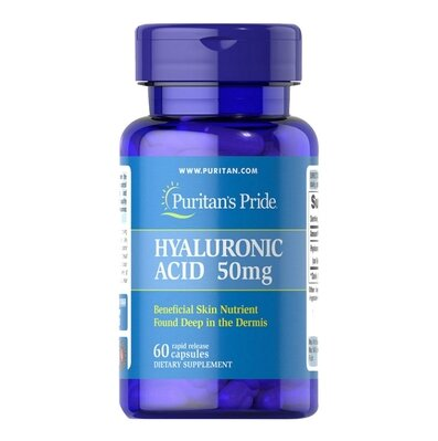 Гіалуронова кислота Puritan's Pride Hyaluronic Acid 50 мг, 60 капсул