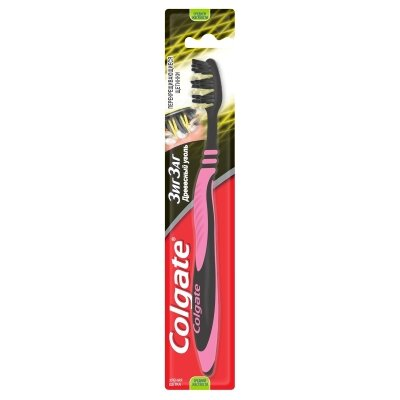 Зубна щітка Colgate Зиг Заг, Деревне вугілля, 1 штука