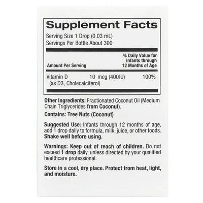 Вітамін D3 400 МО California Gold Nutrition для дітей, 10 мл
