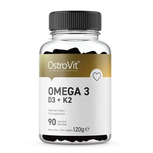 Жирні кислоти OstroVit Omega 3 D3+K2, 90 капсул