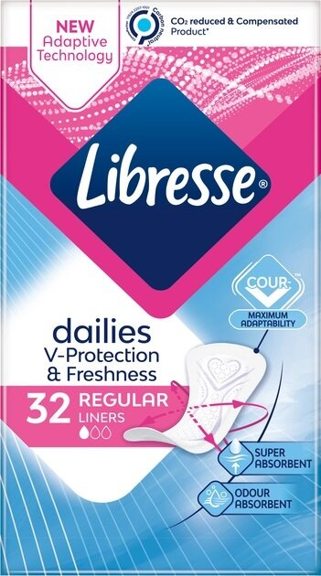 Прокладки щоденні гігієнічні Libresse Dailies Fresh Regular, 32 шт