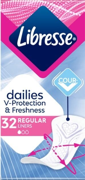 Прокладки щоденні гігієнічні Libresse Dailies Fresh Regular, 32 шт