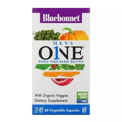 Мультивітаміни для чоловіків Bluebonnet Nutrition Men's One капсули №60