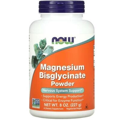 Магній бісгліцинат NOW Magnesium Bisglycinate порошок, 227 г