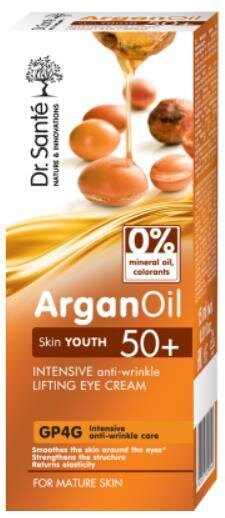 Крем-ліфтинг для контуру очей Dr.Sante ArganOil проти зморшок 50+, 15 мл