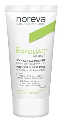 Крем для обличчя Noreva Exfoliac Global 6 для проблемної шкіри, 30 мл