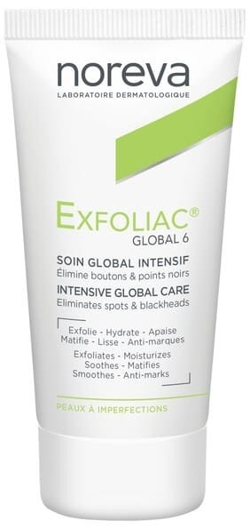 Крем для обличчя Noreva Exfoliac Global 6 для проблемної шкіри, 30 мл