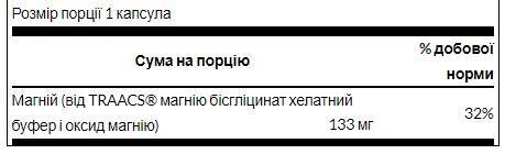Магній гліцинат Swanson Albion Magnesium Glycinate капсули по 133 мг №90