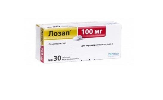 Лозап таблетки, в/о по 100 мг №30 (15х2)