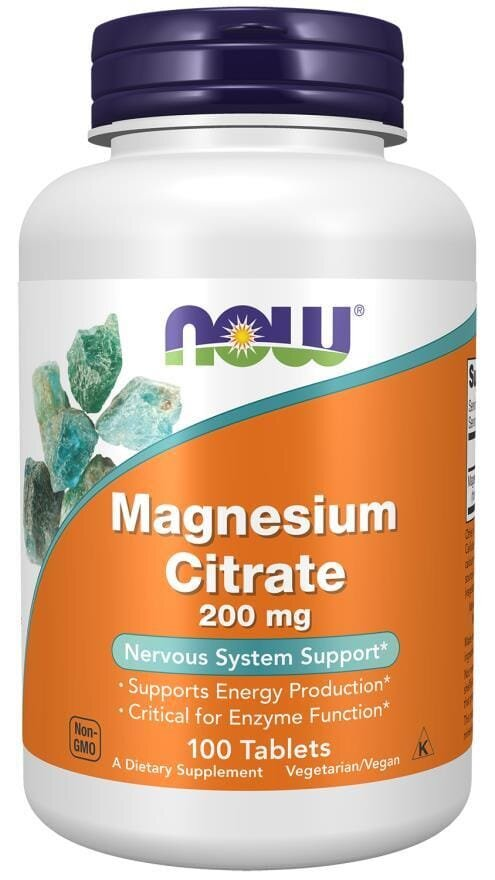 Магній цитрат NOW Magnesium Citrate 200 мг таблетки №100