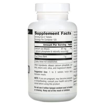 Пау Д'арко Source Naturals Pau D'Arco 500 мг, 250 таблеток