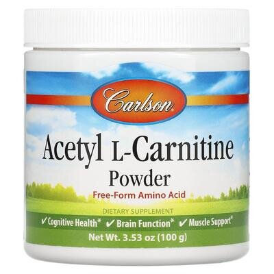 Ацетил карнітин Carlson Labs Acetyl-L-Carnitine порошок, 100 г