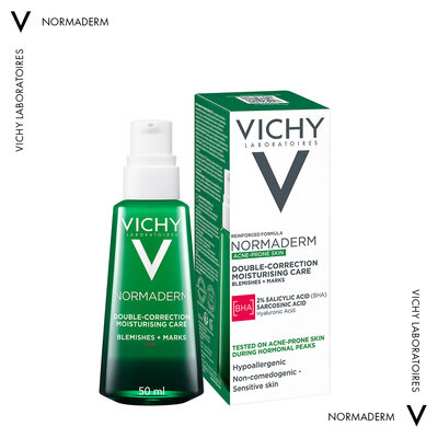 Флюїд для обличчя Vichy Normaderm подвійної дії для жирної схильної до недоліків шкіри, 50 мл