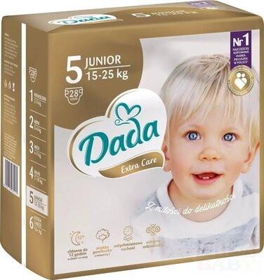 Підгузки Dada Extra Care Junior дитячі, розмір 5, 15-25 кг, 28 шт