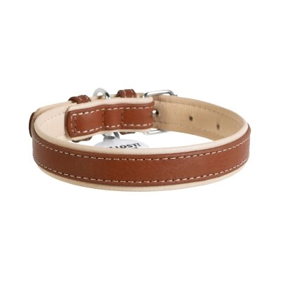 Нашийник для собак Collar WAUDOG WAUDOG Soft з QR паспортом, шкіряний, ширина 20 мм довжина 30-39 см, коричневий