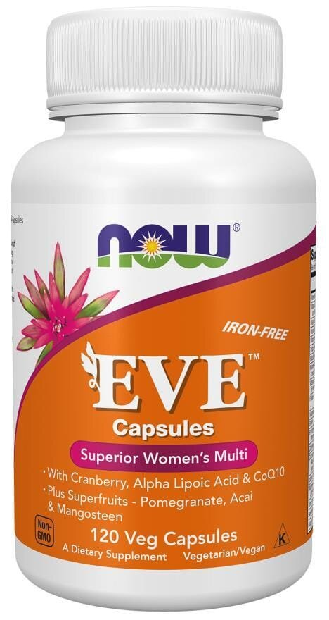 Мультивітаміни для жінок NOW EVE Women's Multi Iron-Free вег. капсули №120