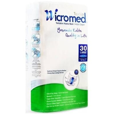 Підгузки для дорослих Wicromed Textile Large (100-150 см), 30 штук