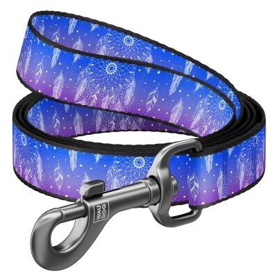 Повідець Collar WAUDOG Nylon малюнок Ловець снів, ширина 15 мм довжина 122 см