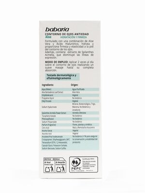 Крем для шкіри навколо очей Babaria Aloe антивіковий, 15 мл