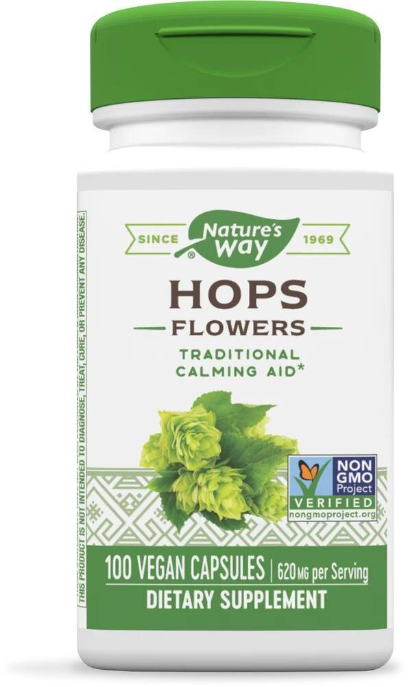 Хміль Nature's Way Hops Flowers, 100 веганських капсул