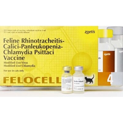 Вакцина Фелоцел CVR + хламідіоз для кішок, 1 доза 25 штук в уп.
