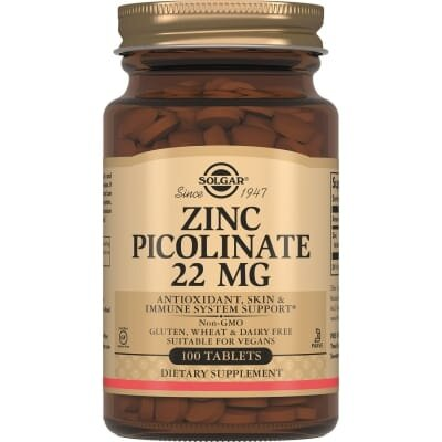 Цинк піколінат Solgar Zinc Picolinate 22 мг таблетки №100