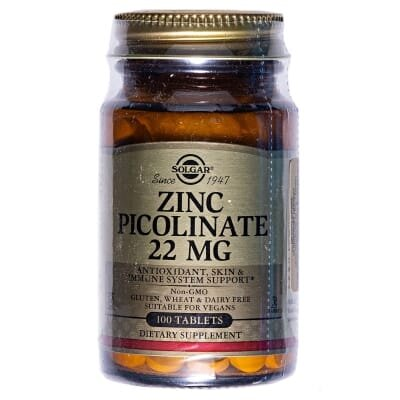 Цинк піколінат Solgar Zinc Picolinate 22 мг таблетки №100